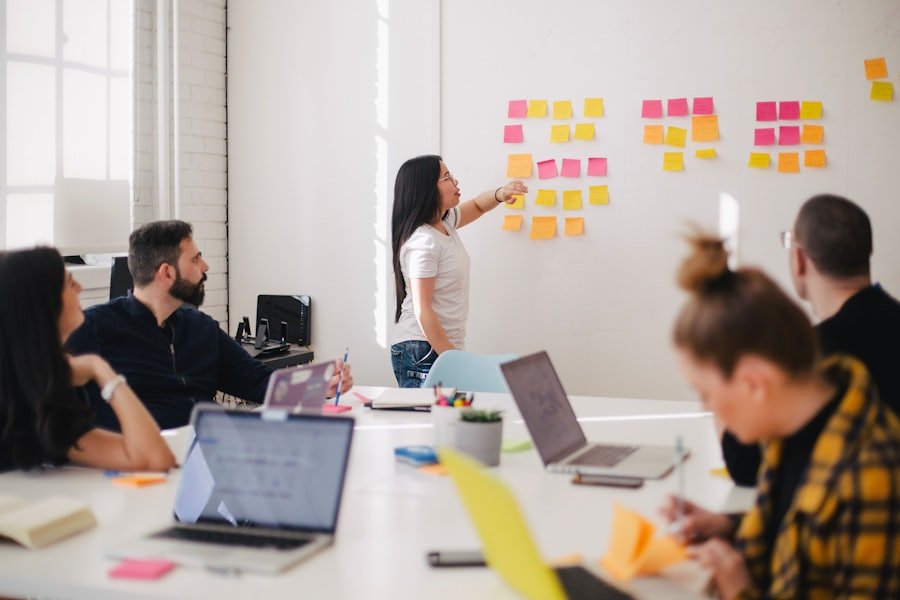 Quantik strategists planning a client growth roadmap